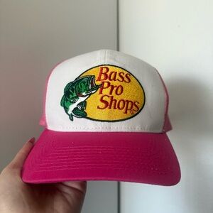 Bass Pro Shops Pink and White Cap